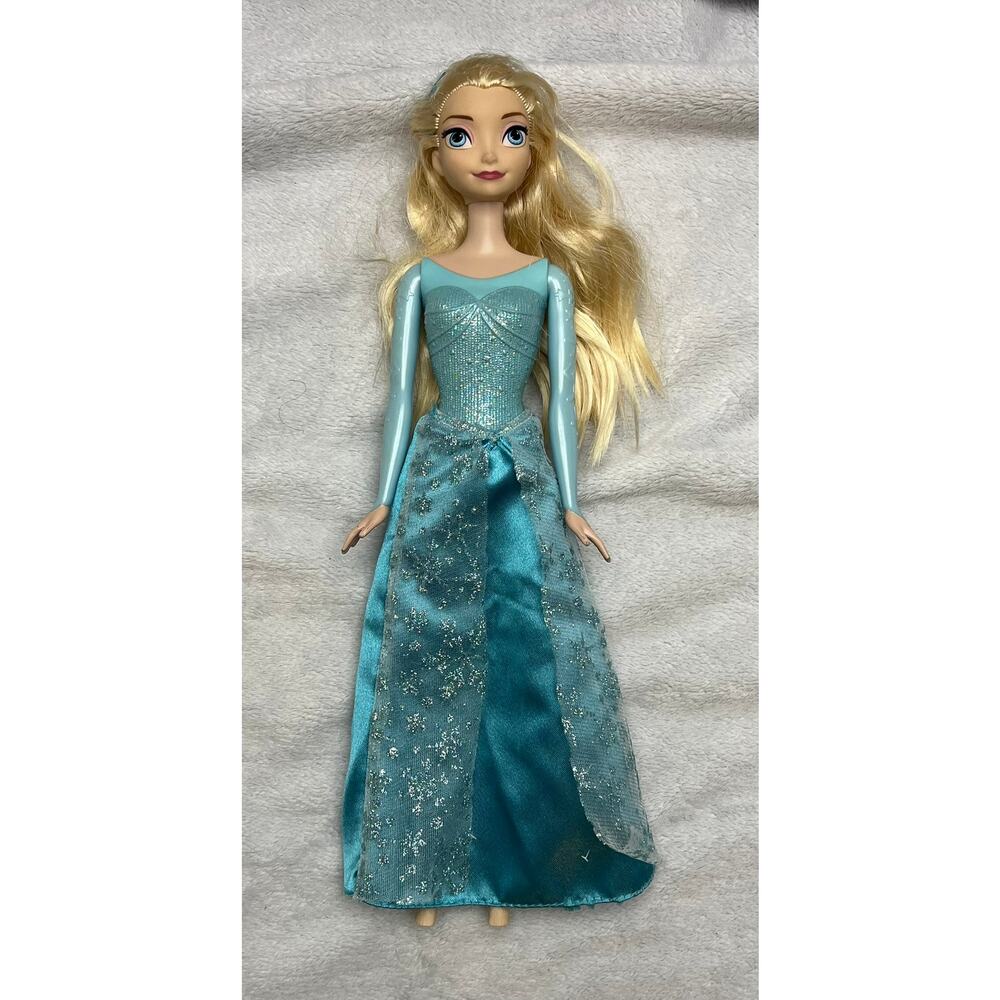 2012 Princess Elsa Doll by Mattel – 12” Sparkle Skirt, Hard Plastic